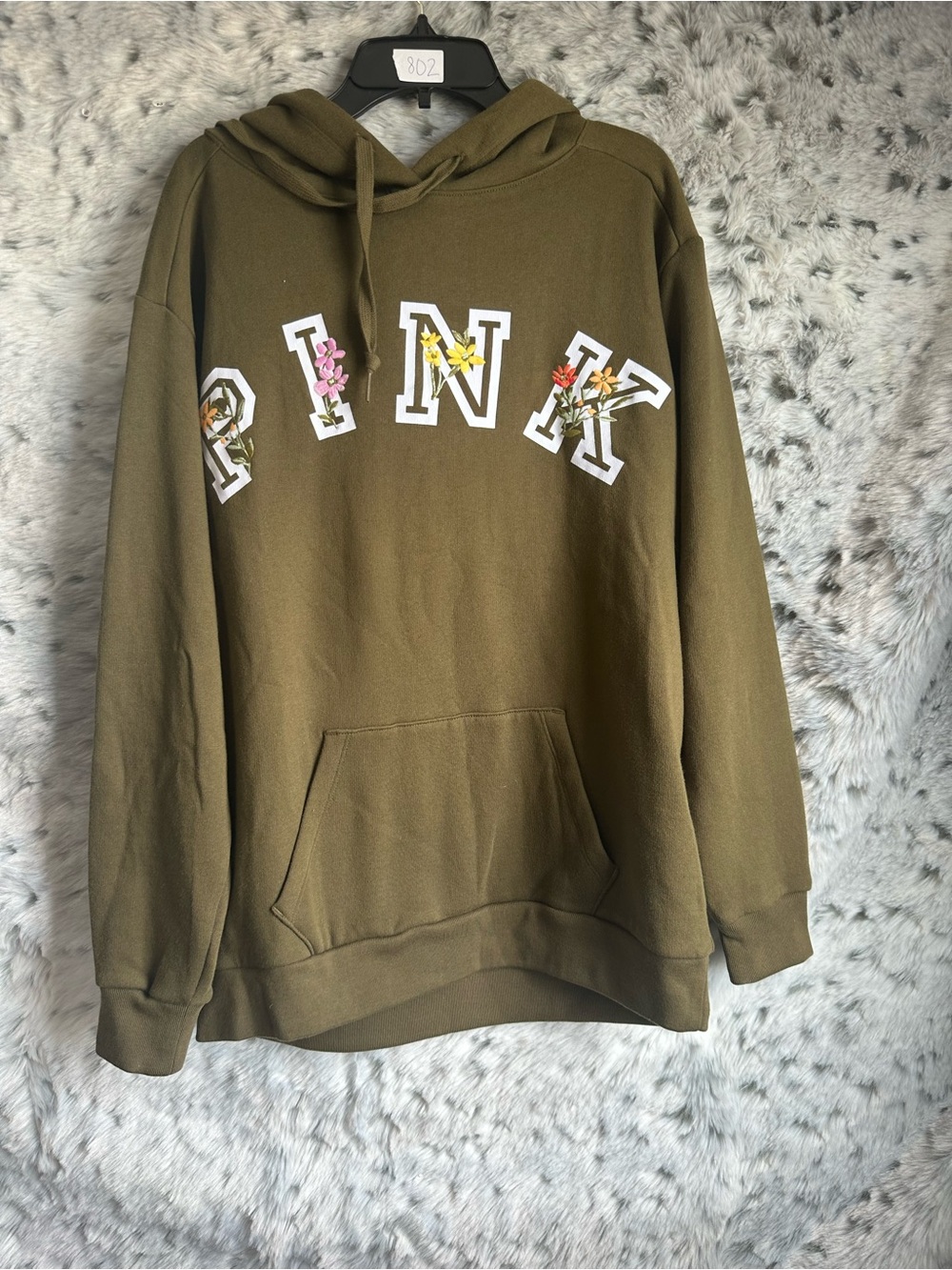 695. Pink hoodie xs oversized nwt